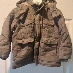 Tommy Hilfiger Kids Khaki Hooded Puffer Jacket
